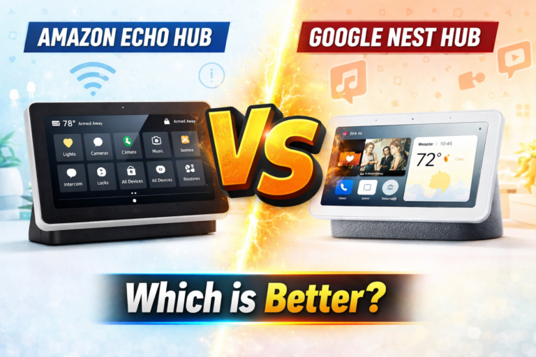Amazon Echo Hub vs Google Nest Hub (2026): Full Smart Home Comparison Guide